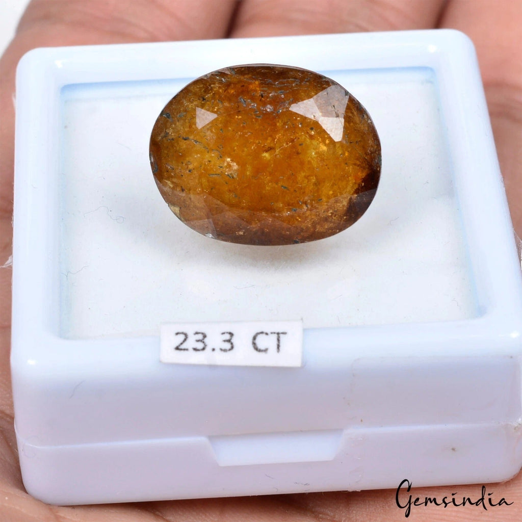 Certified 23.30 Ct Natural Untreated Brown Tourmaline Oval Cut Loose Gemstone
