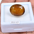 Certified 23.30 Ct Natural Untreated Brown Tourmaline Oval Cut Loose Gemstone