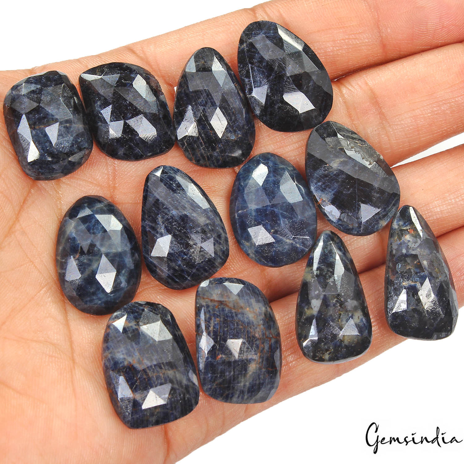 6 Pair Natural Sapphire Untreated/Unheated Rose Checker Cut Loose Gemstones~12Pc