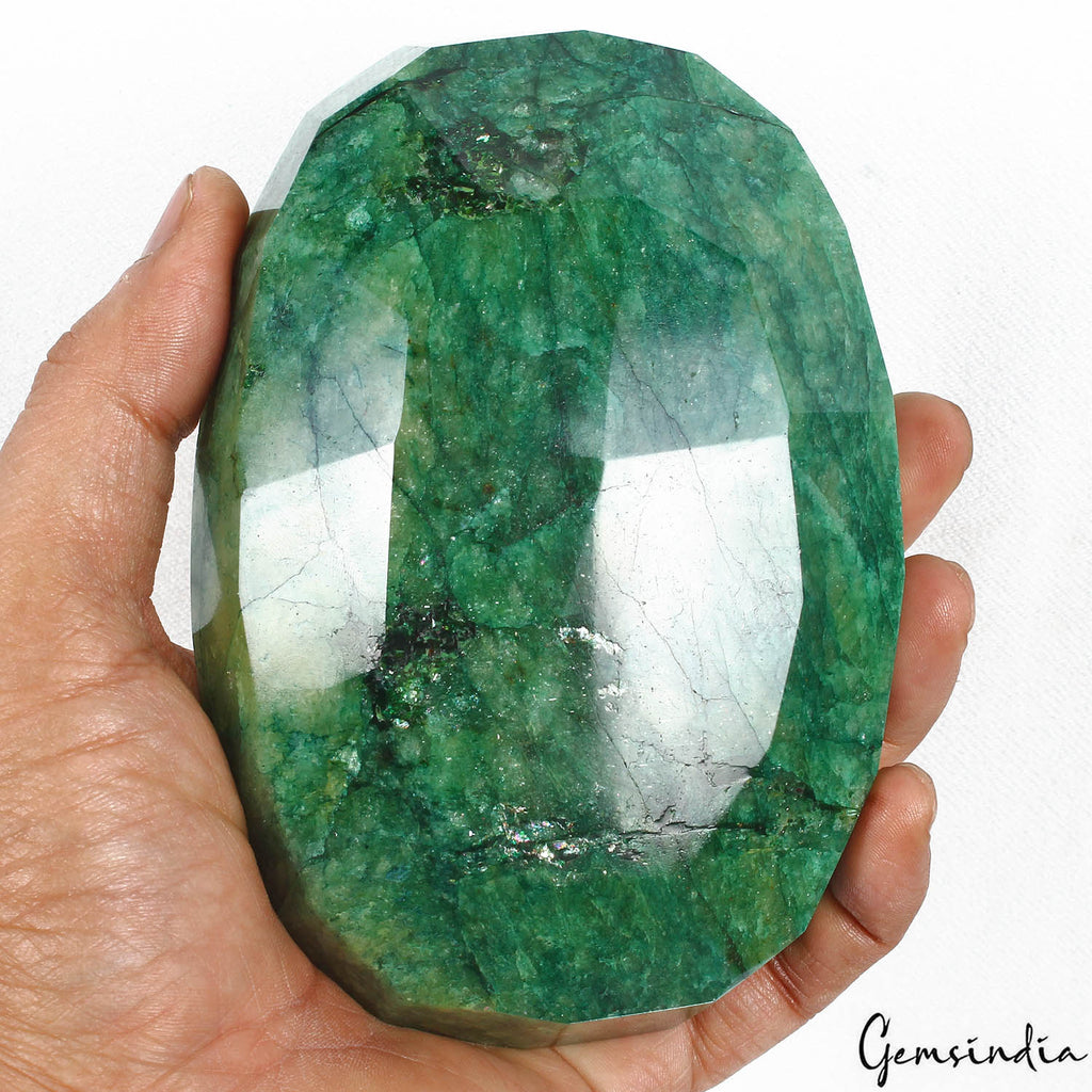 4450 Cts Natural Brazilian Green Emerald Oval Faceted Museum Size Huge Gemstone
