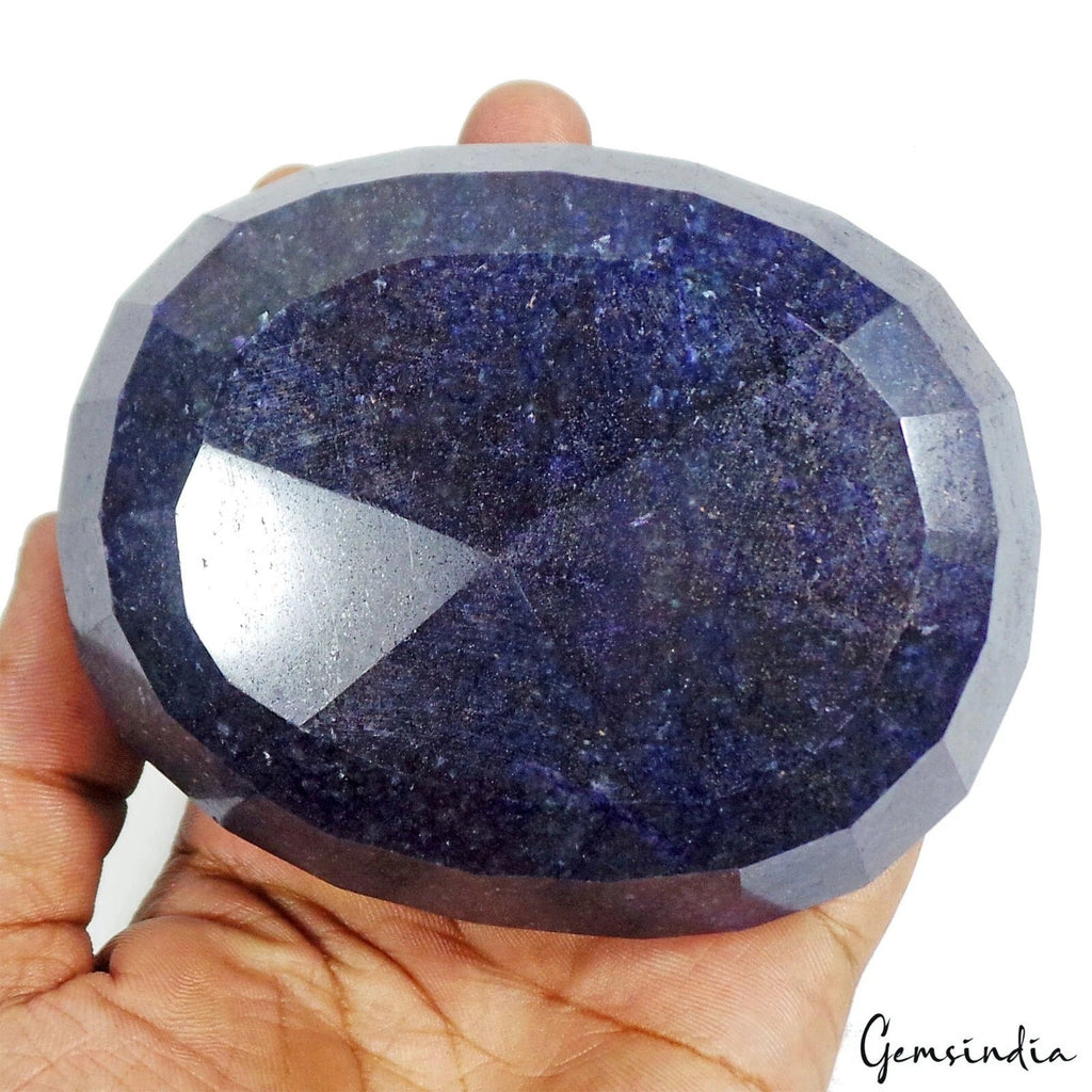 Museum Use 4340 Ct Natural African Blue Sapphire Oval Faceted Cut Loose Huge Gem
