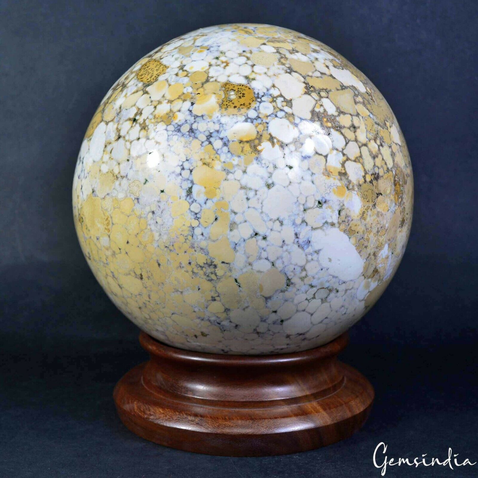Big 9.4 Kg Natural Ocean Jasper Crystal Mineral Sphere Gemstone/Home Decor~7.5"