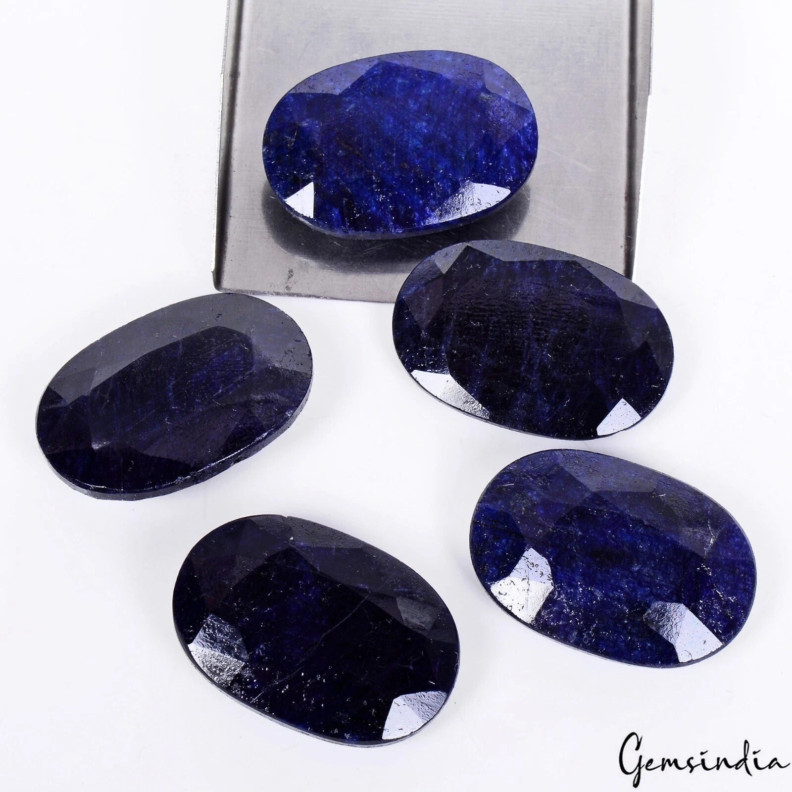 Certified 278.40 Ct/5 Pcs Natural Blue Sapphire Oval Cut Calibrated 30x20mm Gems