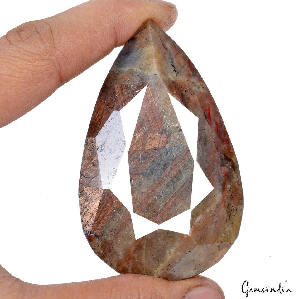 1100Ct Natural Untreated Brown Sapphire Pear Faceted Earth Mined Museum Size Gem