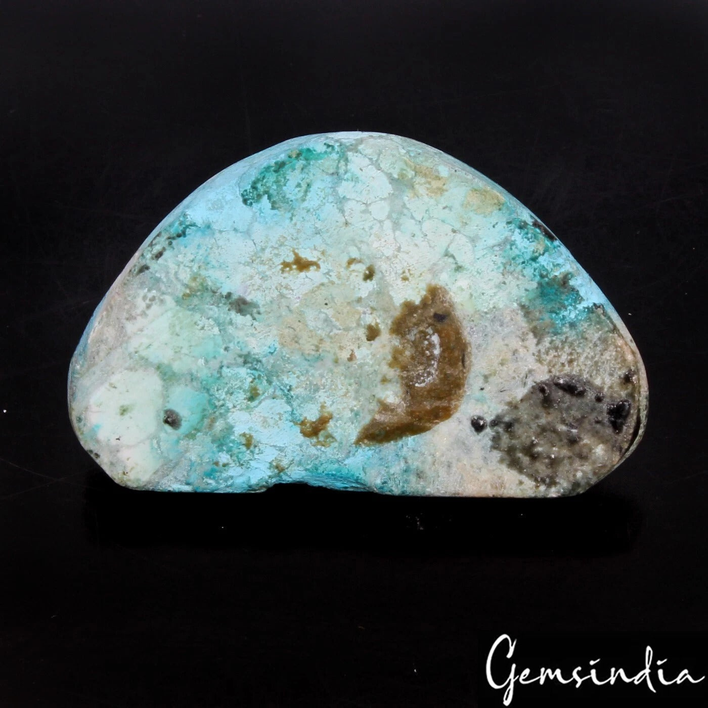 71.30Ct Natural Blue Turquoise Fancy Cab Loose Huge Gemstone For Pendant 40*25mm