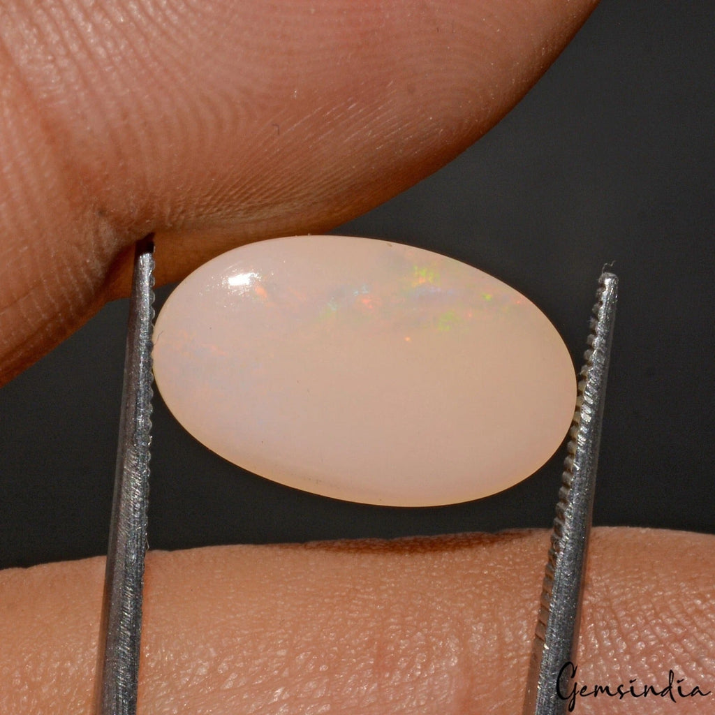 3.90 Ct Australian Fire Opal Oval Cabochon Natural Loose Certified Gemstone 16mm