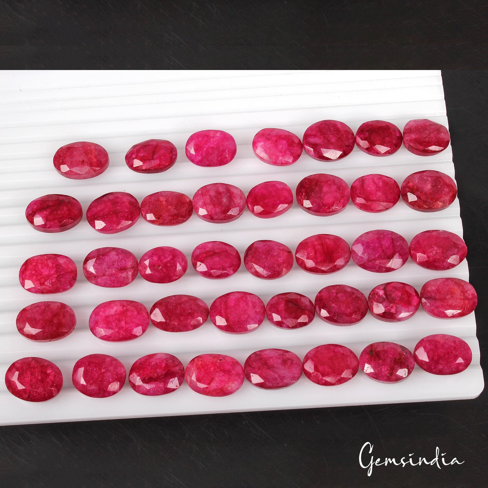540 Ct/39 Pcs Natural Pink Red Beryl (Bixbite) Oval Cut Loose Gems Wholesale Lot