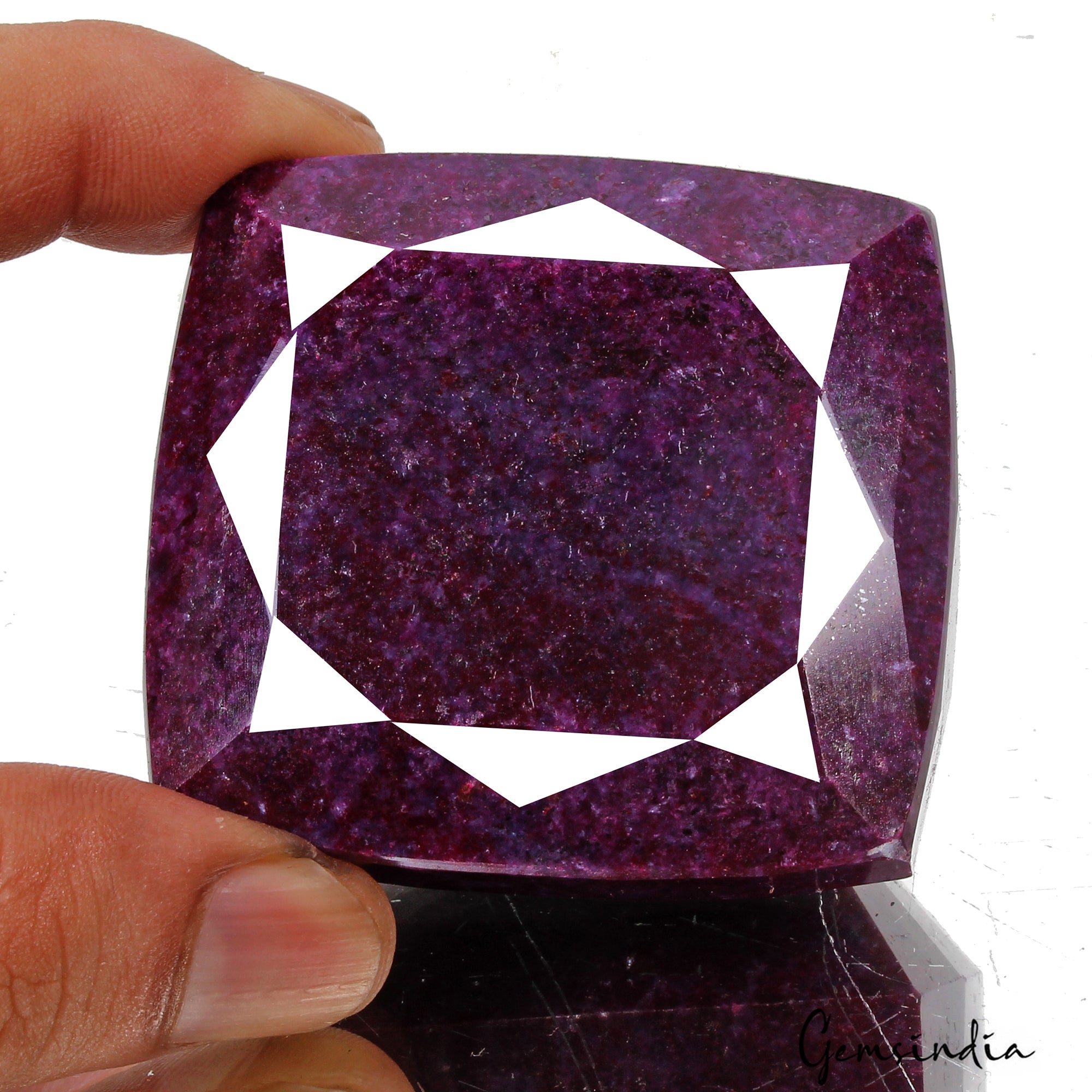 Ruby Loose Gemstone, Color Enhanced, Red — 57 x 52 x 32 mm, 1120 Ct, Madagascar