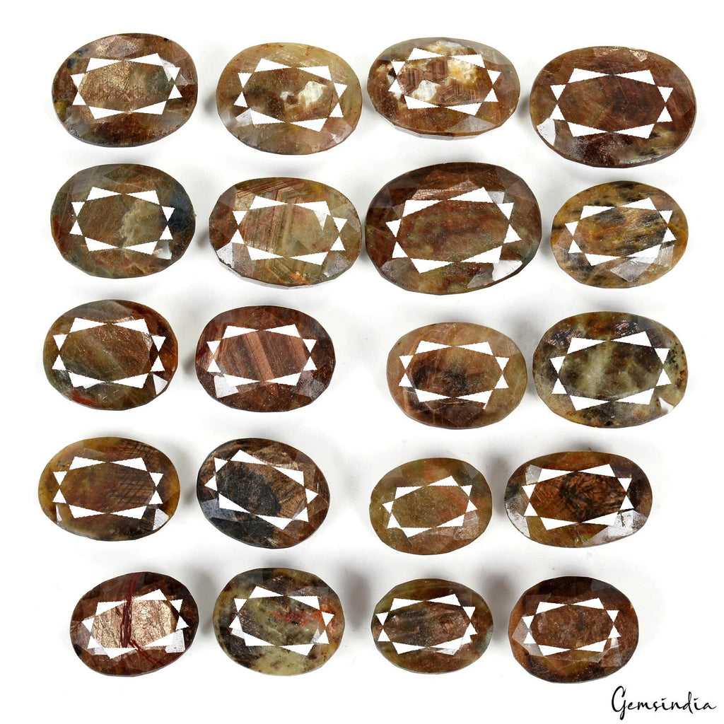 2350 Ct/20 Pc Natural Untreated Brown Sapphire Oval Cut Loose Wholesale Gems Lot