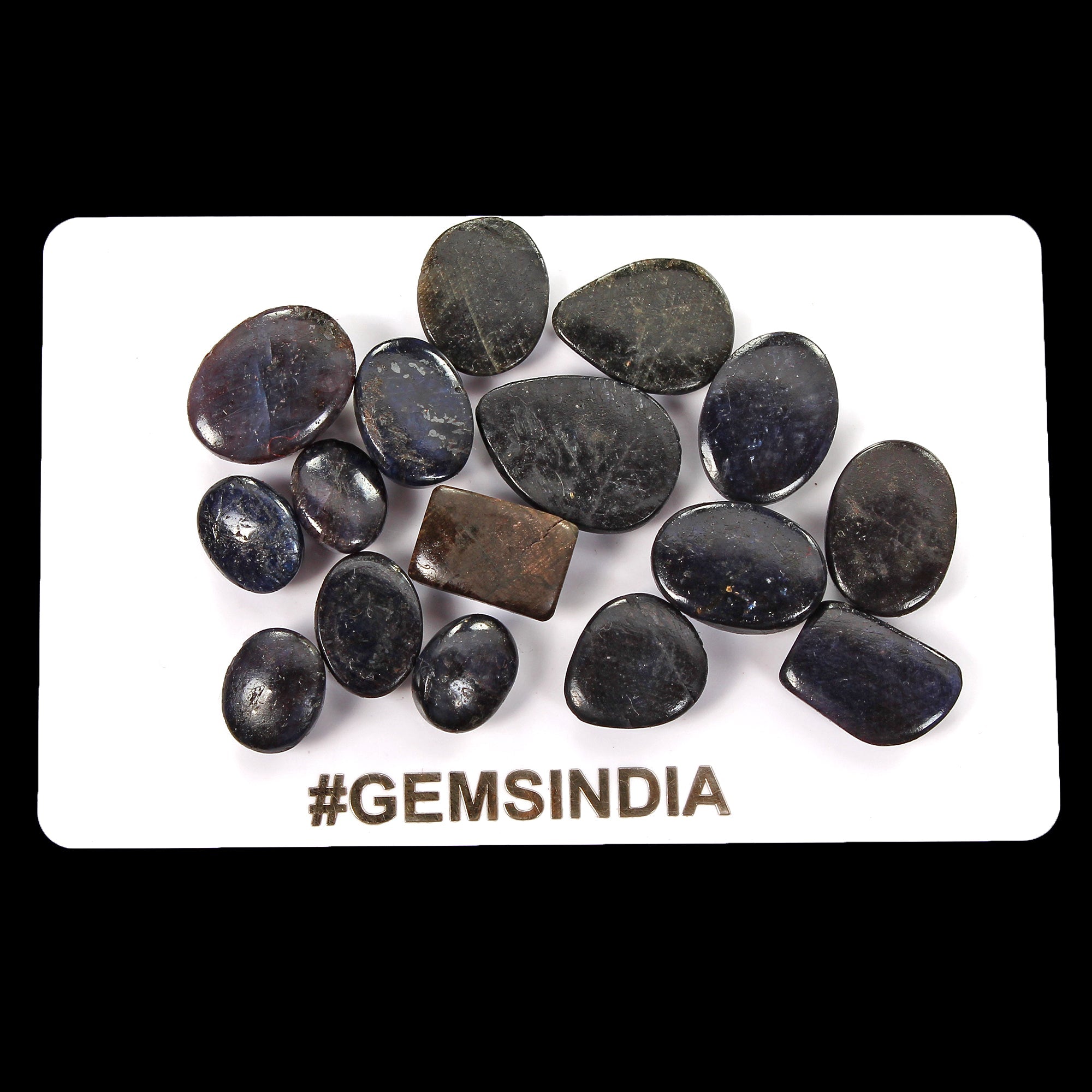 131.40 Cts/16 Pcs Natural Dark Blue Sapphire Mix Cab Loose Gems Lot For Jewelry