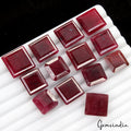 Ruby Lot, Loose Gemstone, Color Enhanced, Red — 13 Pieces, 14mm to 18mm, 280 Ct, Madagascar