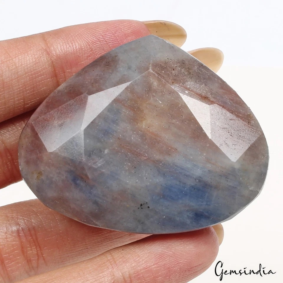 Blue Sapphire Loose Gemstone, Untreated — 39x49x23mm, 430 Ct