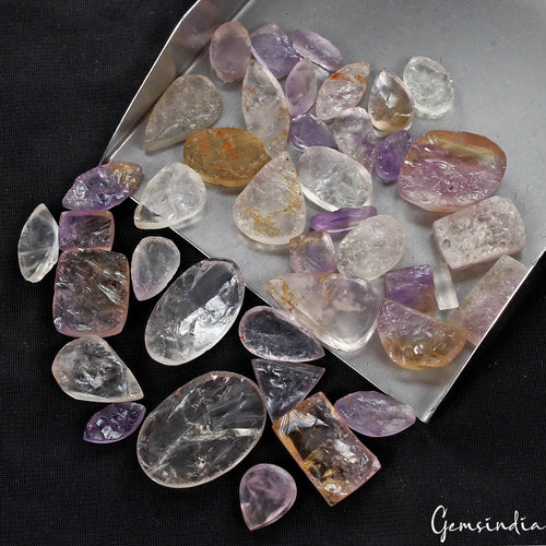 Amethyst Lot, Loose Gemstone, Untreated — 28 Pieces, 9mm to 28mm, 350 Ct