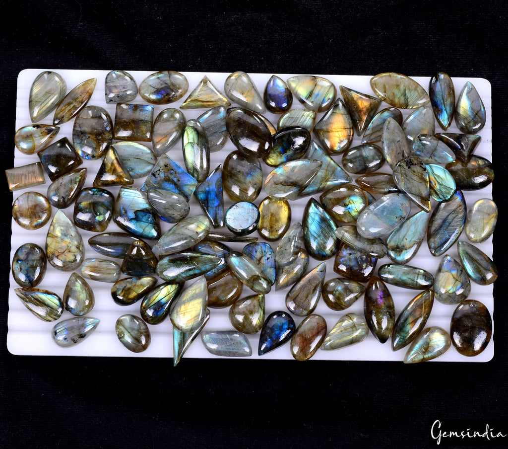 1500Ct Natural Multi Labradorite Mix Shape Cabochon Loose Gemstone Wholesale Lot