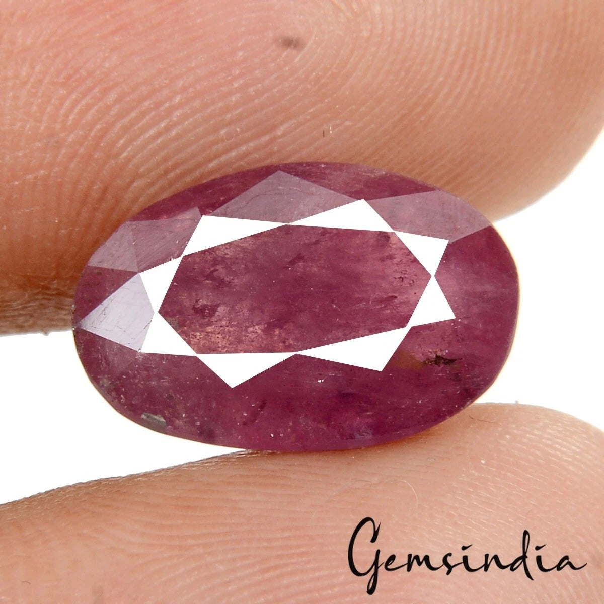 Ruby Loose Gemstone, Heated, Red — 14x9x5 mm, 7.40 Ct, Mozambique