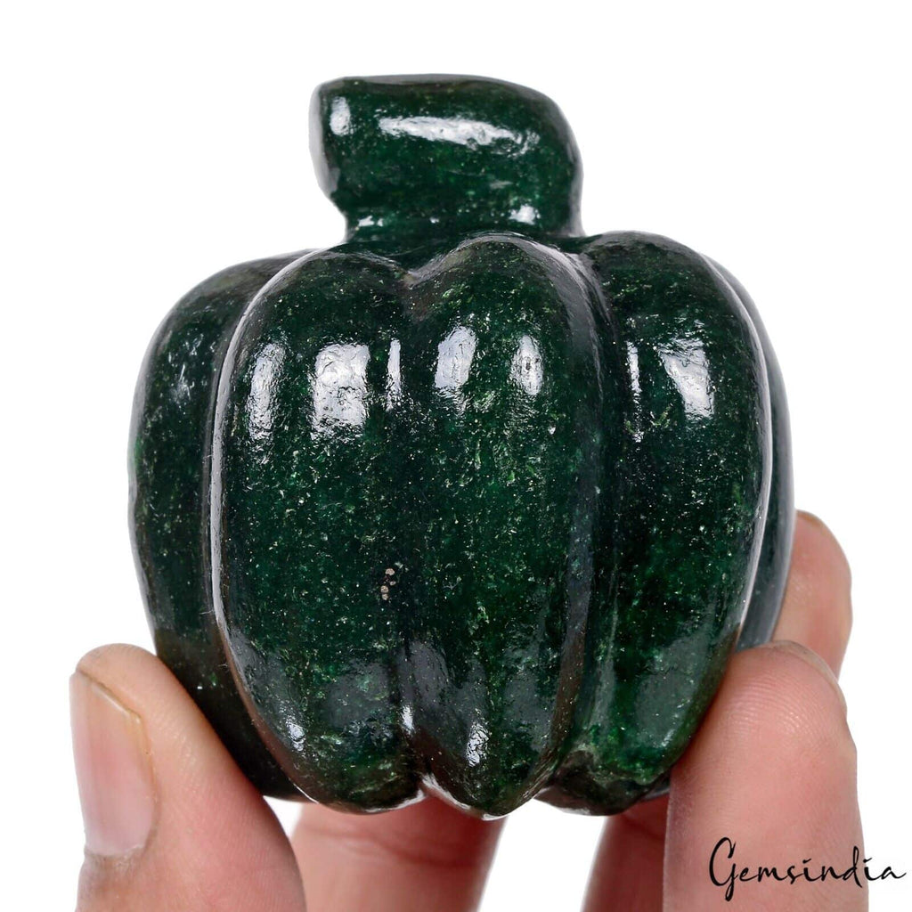Green Aventurine Carving — 57x33mm, 950 Ct