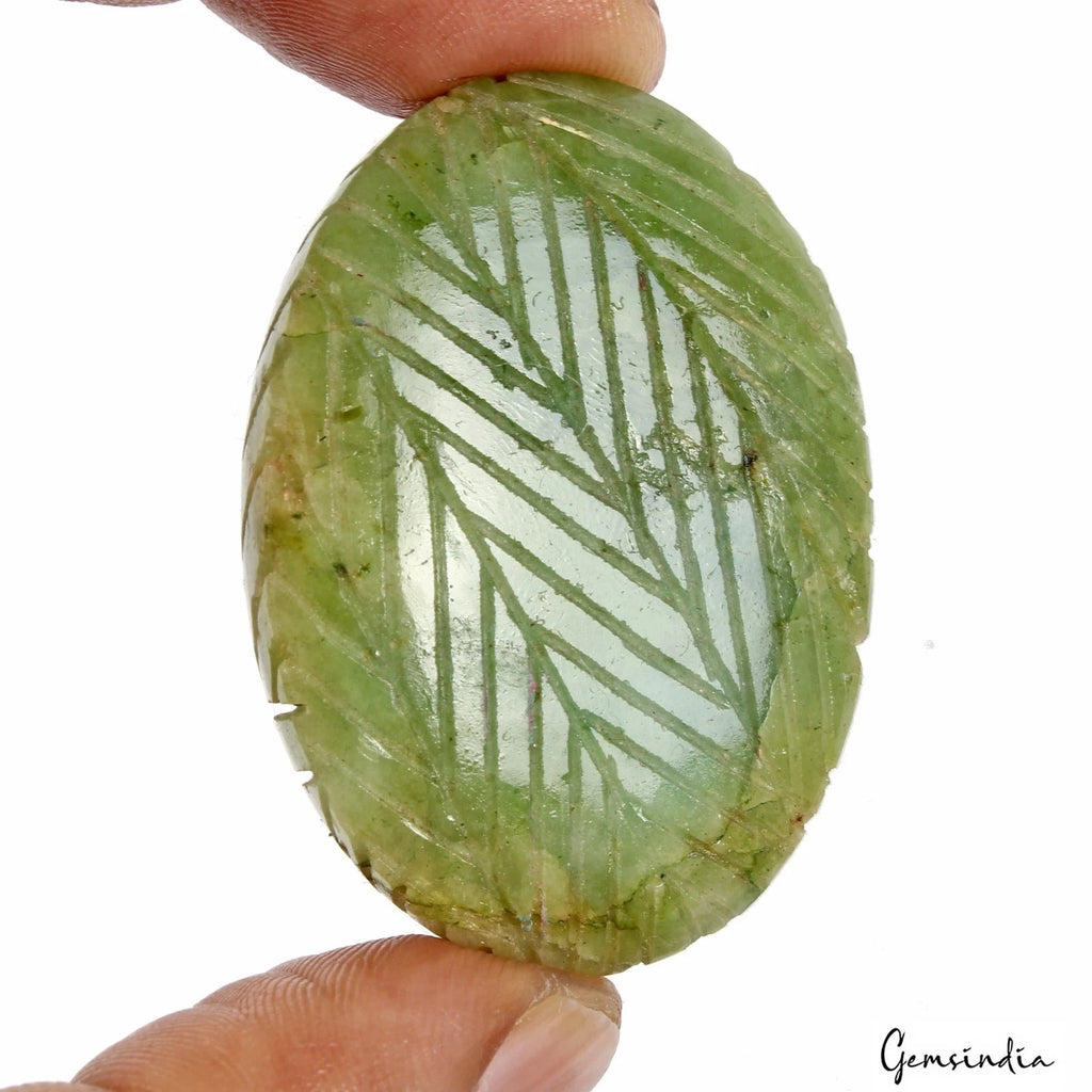 Emerald Loose Gemstone, Oval Cut, Green — 48x36x20mm, 245.00 Ct, Brazil