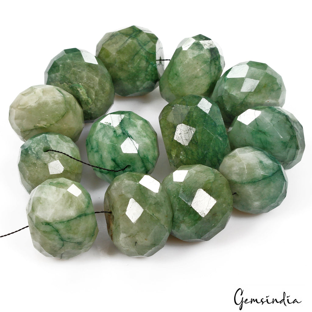 1150 Cts/13 Pcs Natural Brazilian Green Emerald Round Drill Bead Loose Gems Lot