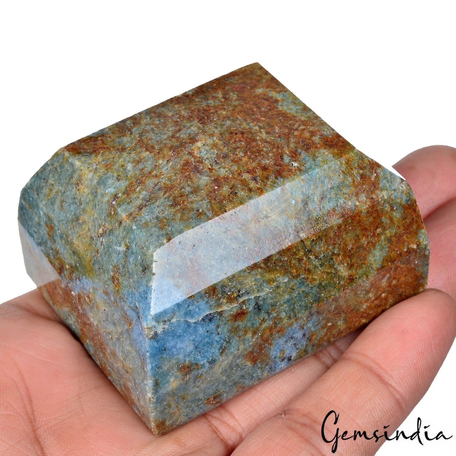 Kyanite Loose Gemstone, Untreated, Bi Color — 56x48x38 mm, 1600 Ct, Madagascar