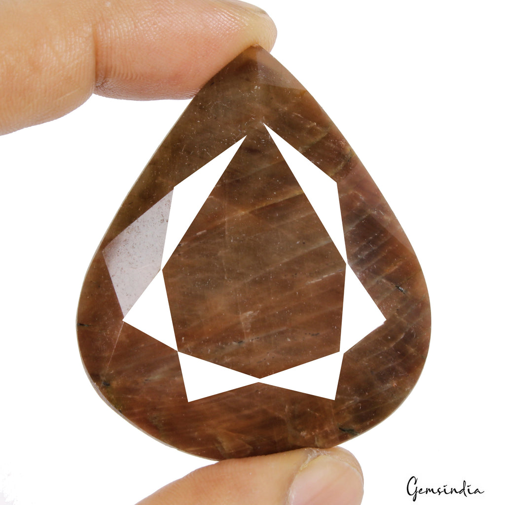 390 Ct Natural Untreated Brown Sapphire Pear Cut Earth Mined Certified Gemstone