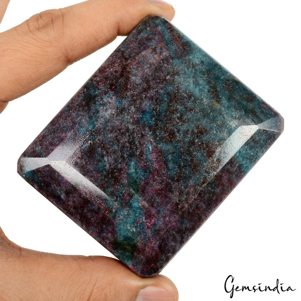 Ruby Kyanite Loose Gemstone, Octagon Cut, Untreated — 76x64x29 mm, 2300 Ct, Madagascar