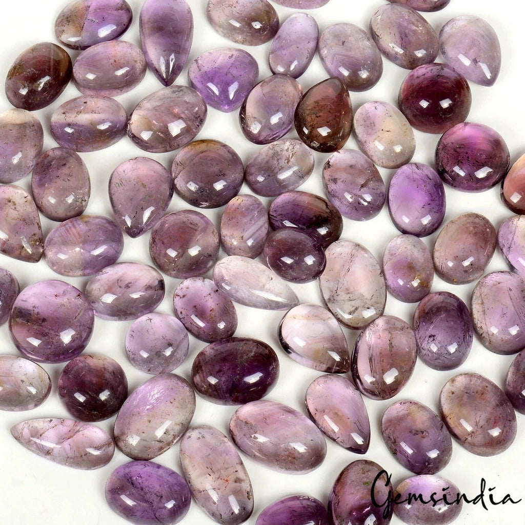 Natural Untreated Purple Amethyst Mix Cab Loose Gemstone Lot 1000 Ct For Jewelry