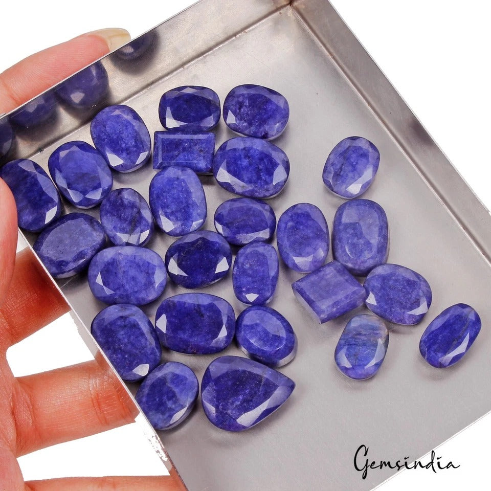 Blue Beryl Lot, Loose Gemstone, Color Enhanced — 26 Pieces, 13mm to 21mm, 320 Ct