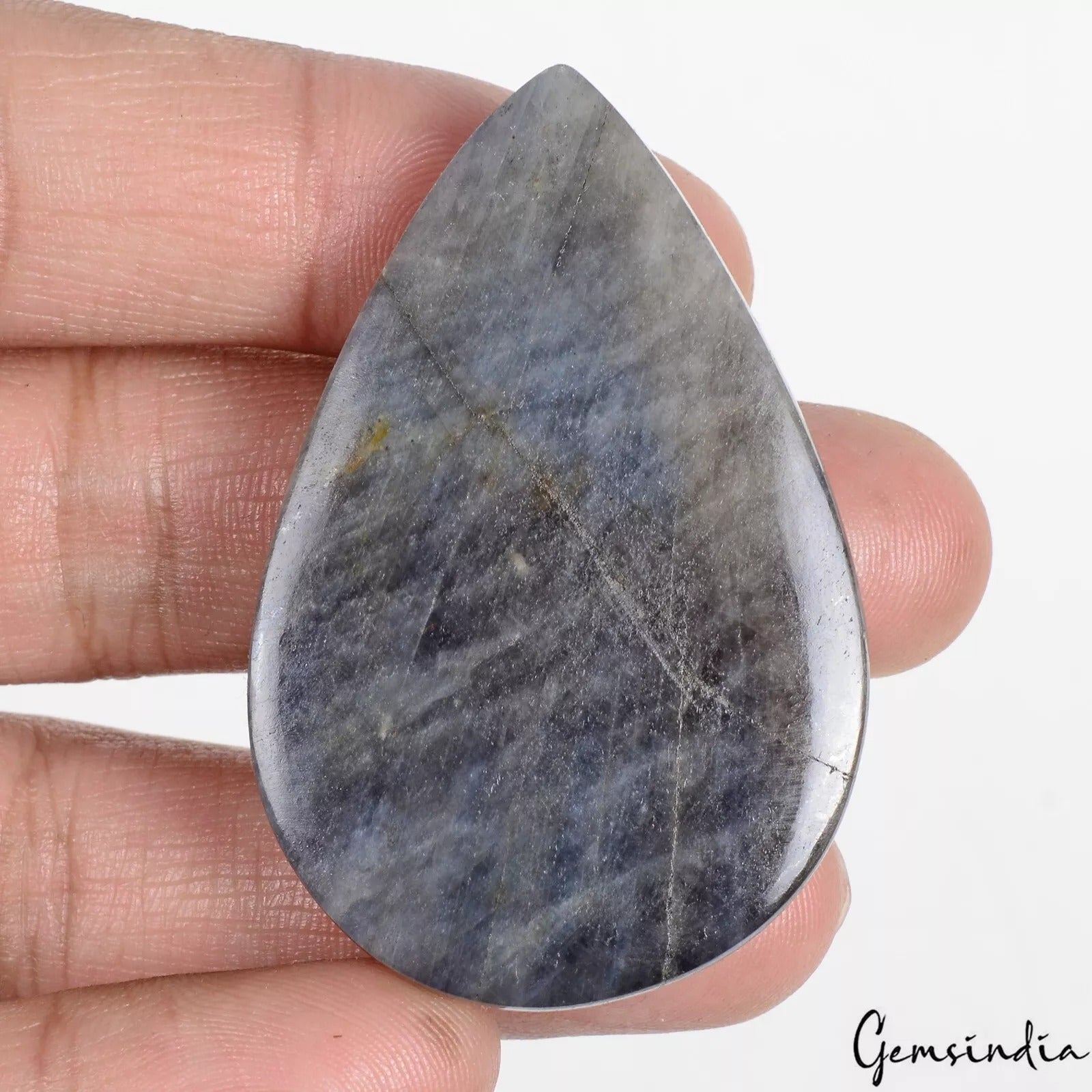 225 Cts Natural Untreated Gray Blue Sapphire Pear Cab Loose Huge Earth Mined Gem