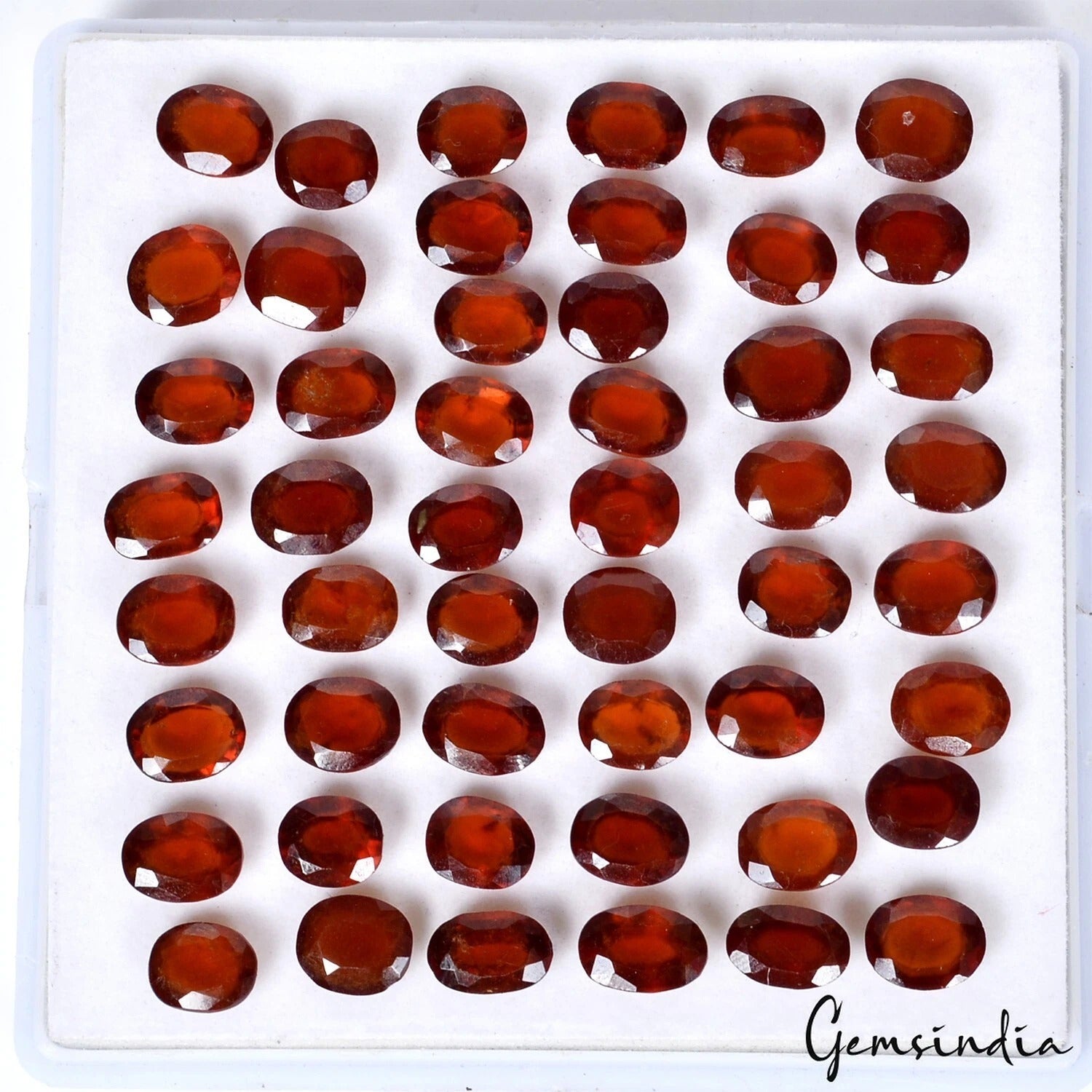 149.00 Ct Natural Untreated Hessonite Garnet Oval Cut Faceted 8-10mm Loose Gems