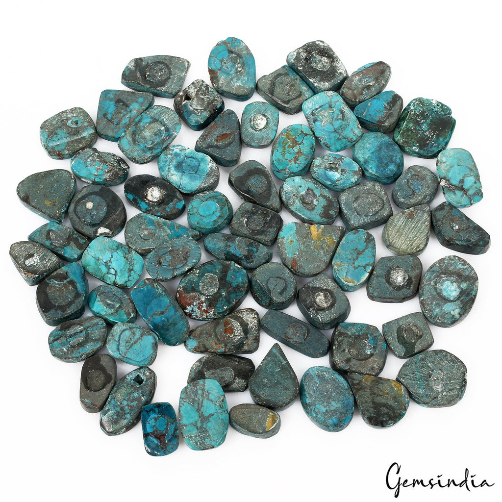 800 Ct/63 Pcs Natural Blue Green Spiderweb USA Turquoise Mix Cab Loose Gems Lot