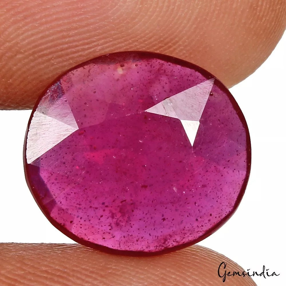 8.60 Ct Natural Pink Red Heated Ruby Oval Shape, Mozambique Gemstone~ Good Color