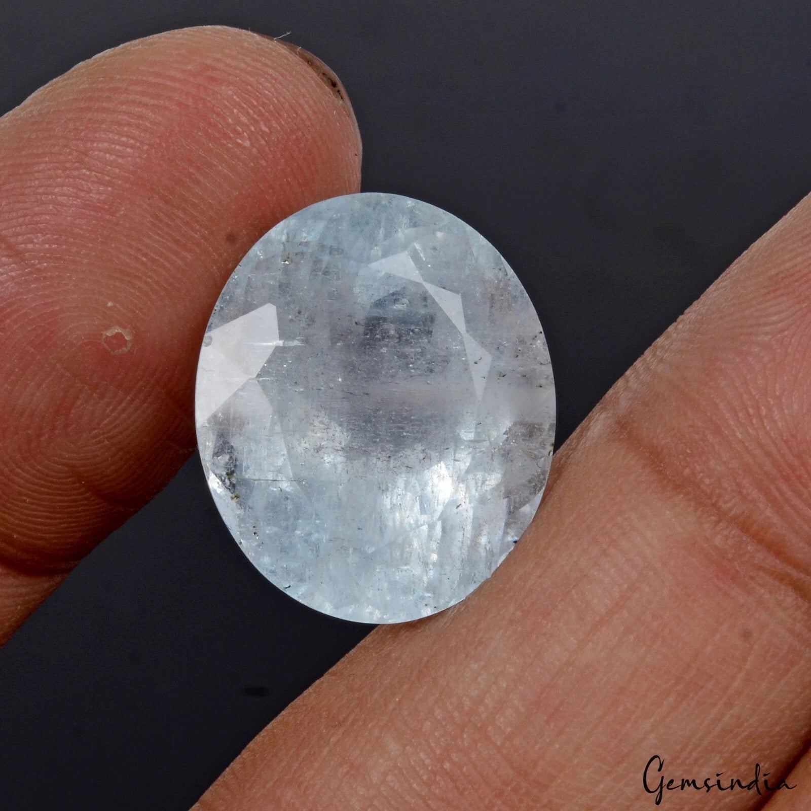 Certified 16.80 Cst Natural Brazilian Aquamarine Loose Cut Faceted Large Gem