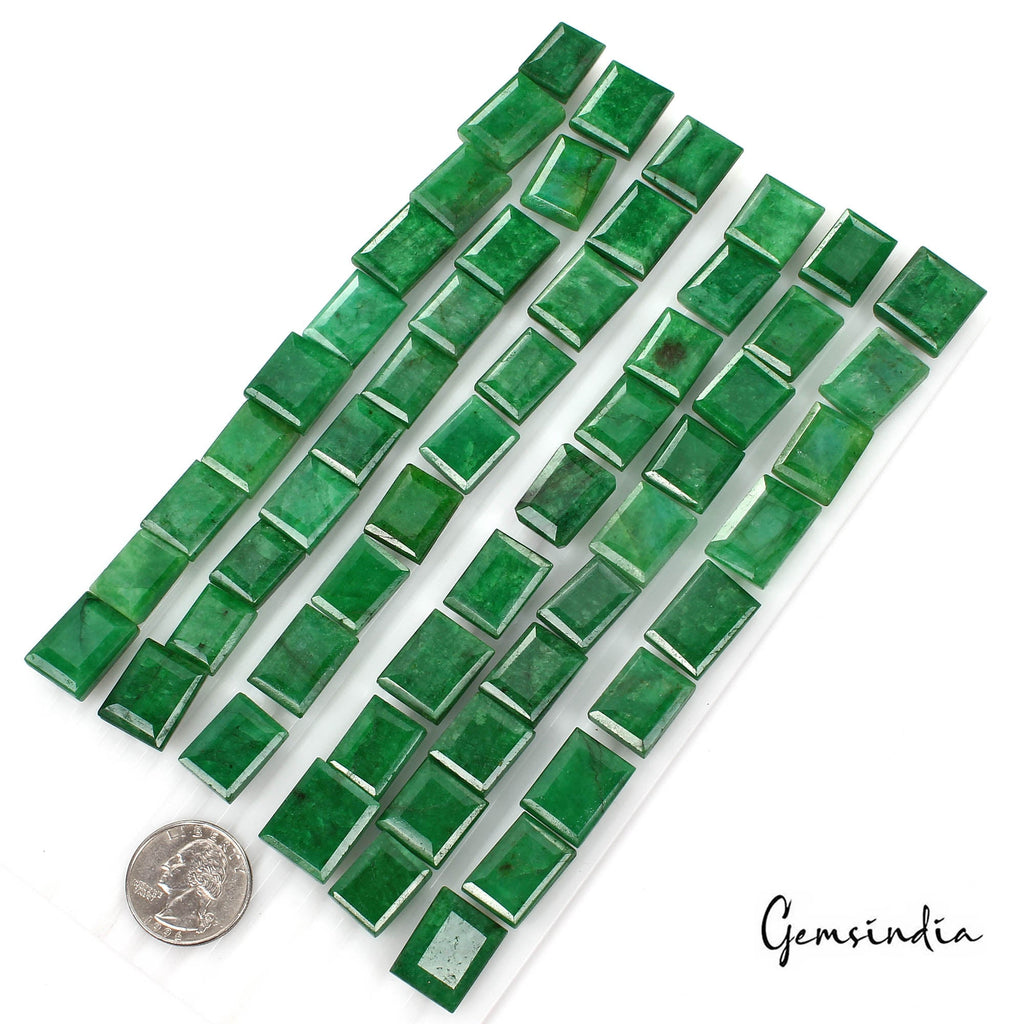 1070 Ct/57 Pcs Natural Zambian Green Emerald Baguette Cut Loose Gems For Jewelry