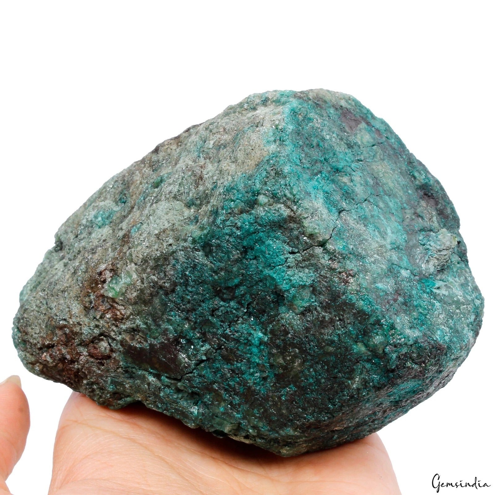 Emerald Rough Specimen, Color Enhanced, Green — 88x78x70 mm, 3700 Ct