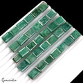 430 Ct Natural Green Brazilian Emerald Rectangular Cut Faceted Loose Gems Lot