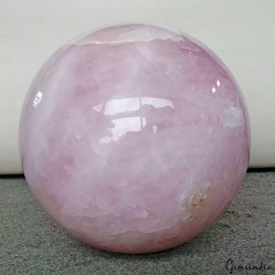 19.18 LB Natural Polished Rose Quartz Crystal Ball Stone Sphere Healing 7.4 Inch