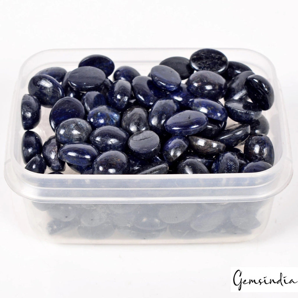 900Ct Blue Sapphire Oval 100 Pcs Gemstone Natural Cabochon Lot Ring Size 12-17mm