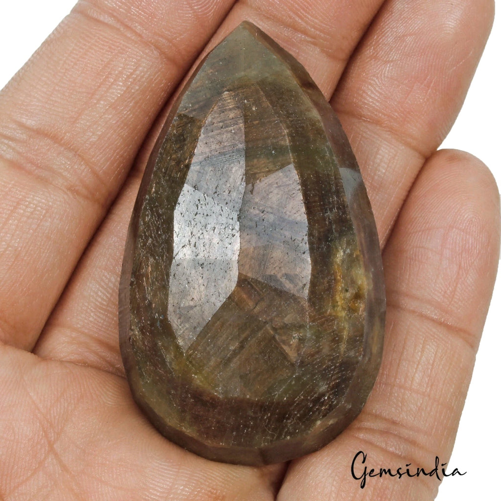 295 Cts Natural Untreated Brown Sapphire Pear Faceted Cut Earth Mined Loose Gems
