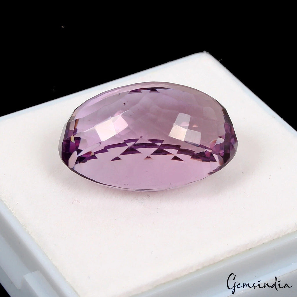 Certified 26.10 Ct Natural Untreated Brazilian Purple Amethyst Oval Cut Rare Gem