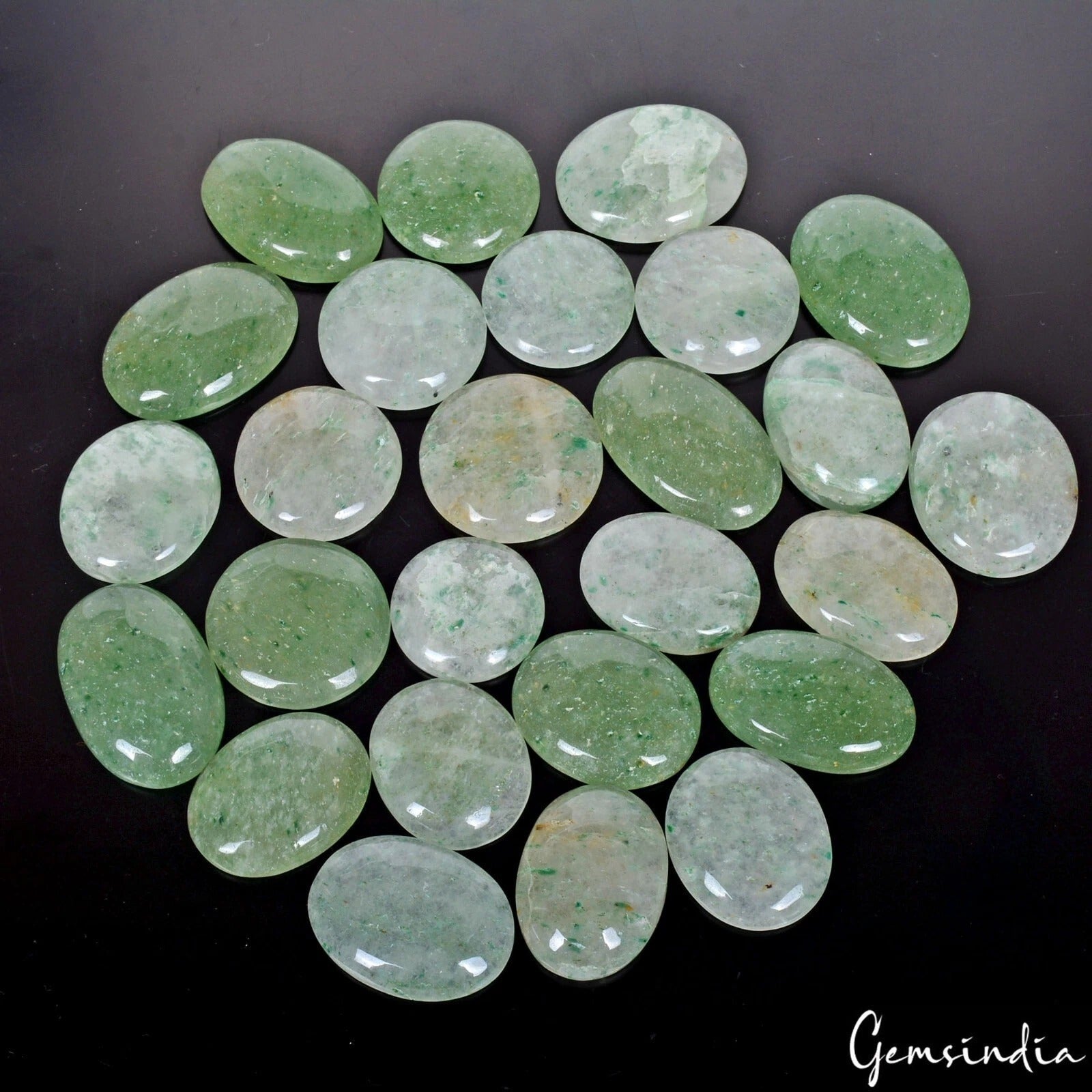 Natural Green Aventurine Mix Cabochon Loose 23-34mm Untreated Gemstones~1000 Cts