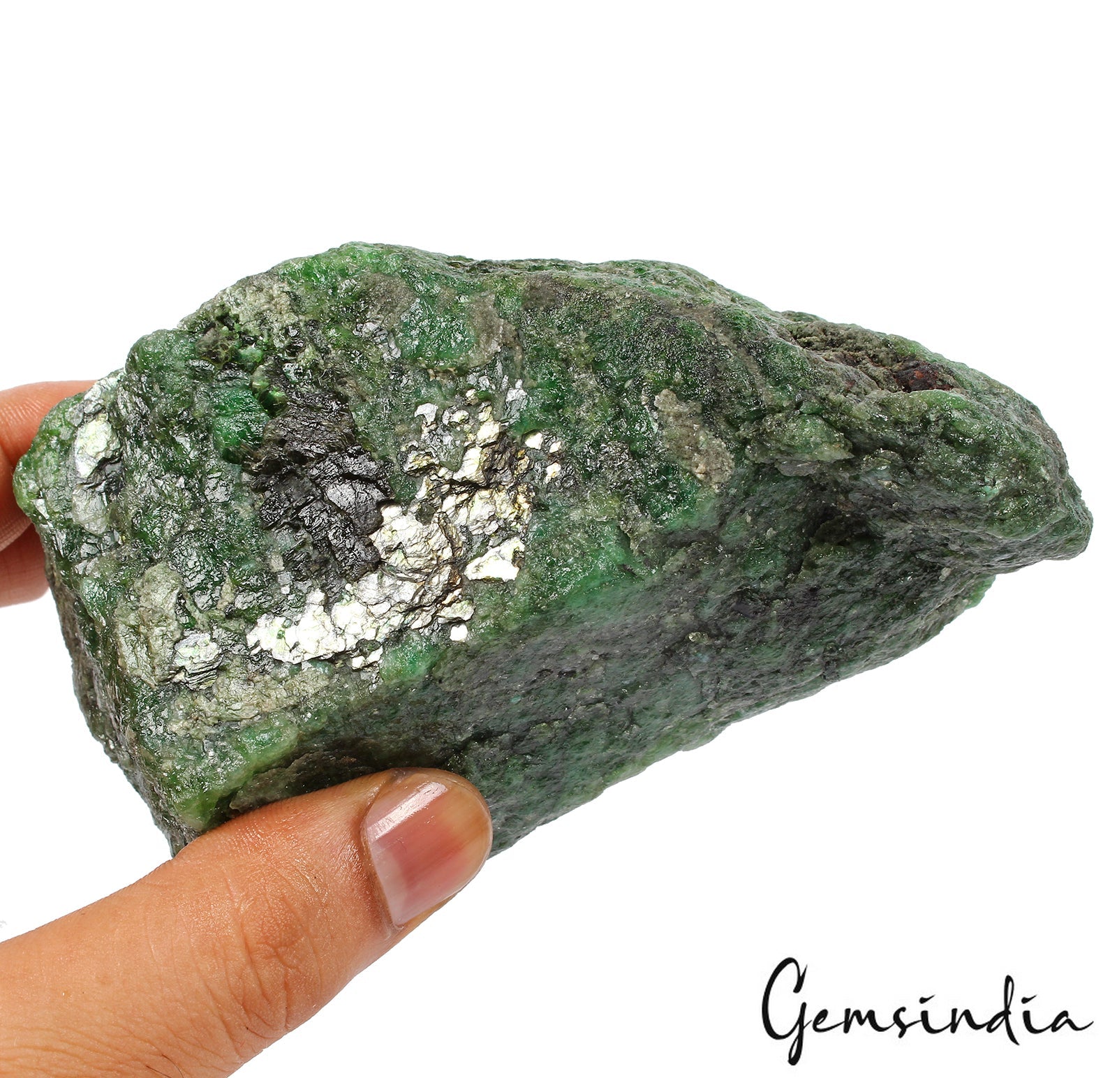 3370 Ct Natural Emerald Huge Rough Earth Mined Certified Green Loose Gemstone
