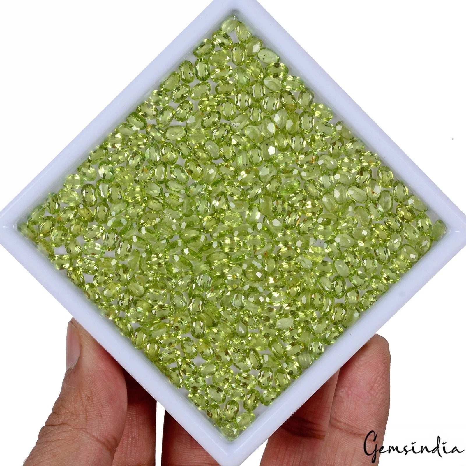 Oval Cut Natural Unheated Top Green Peridot 316 Pcs 150 Ct 6x4mm Lot Gemstone