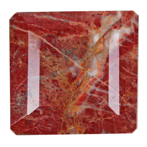 Red Jasper Loose Gemstone, Octagon Faceted, Untreated — 74x70x36mm, 1820 Ct, Madagascar