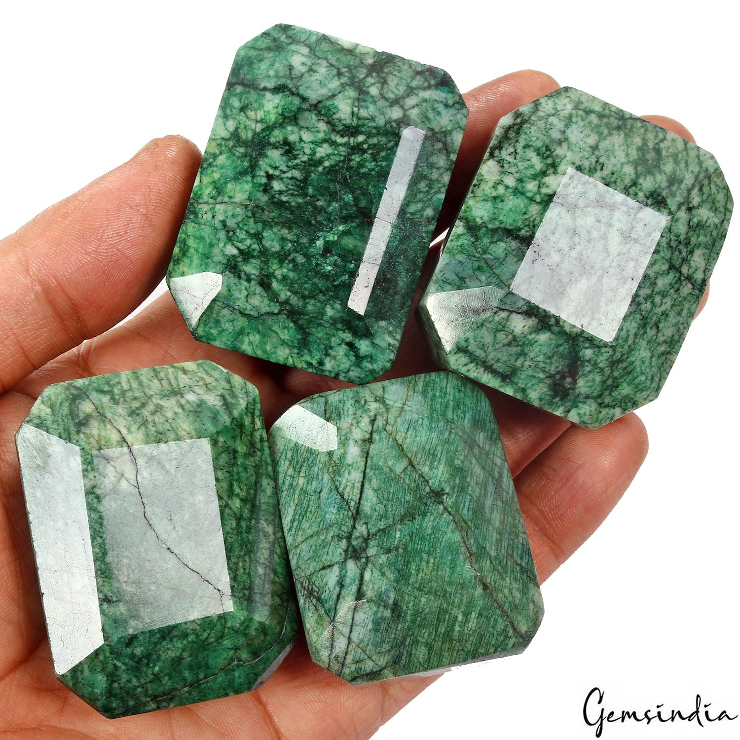 2040 Ct Natural Green Emerald 47-53mmm Loose Octagon Cut Huge Gemstones, Brazil