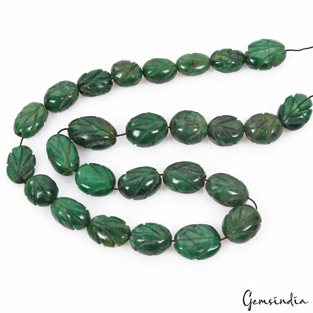 Certified 104.70 Ct/26 Pcs Natural Dark Green Emerald Oval Cab Drilled Bead Gems