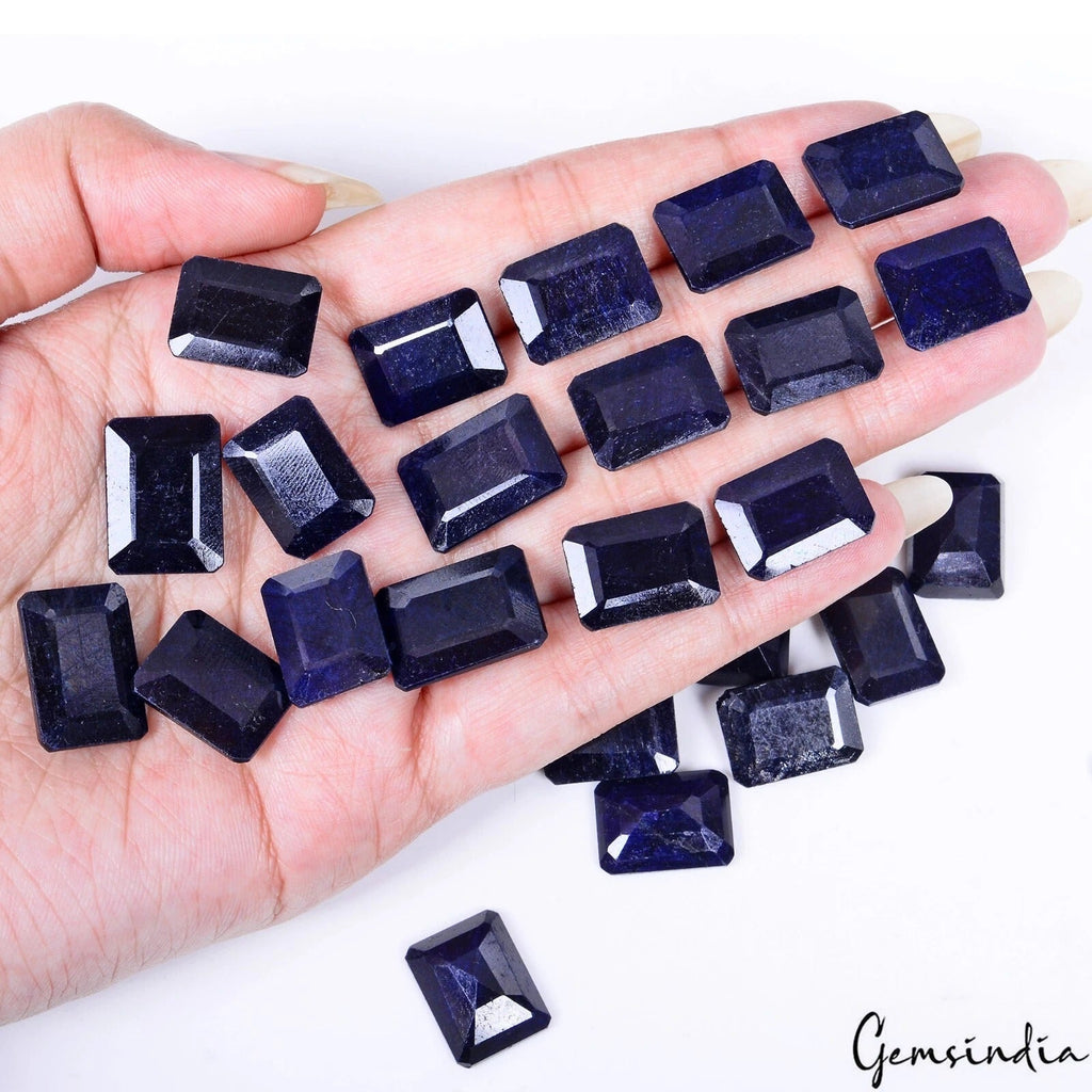Certified 420 Ct/29 Pcs Natural Blue Sapphire Octagon Cut Loose Gems For Jewelr