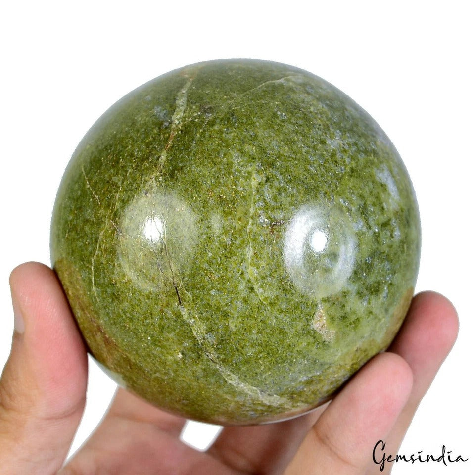 4220 Cts Natural Zoisite Sphere 3.1" Crystal Healing Gemstone Ball for Homedecor