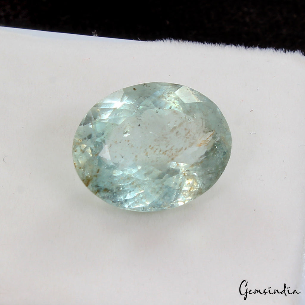 Aquamarine Loose Gemstone, Untreated, Blue — 15x12x7mm, 8.20 Ct, Brazil