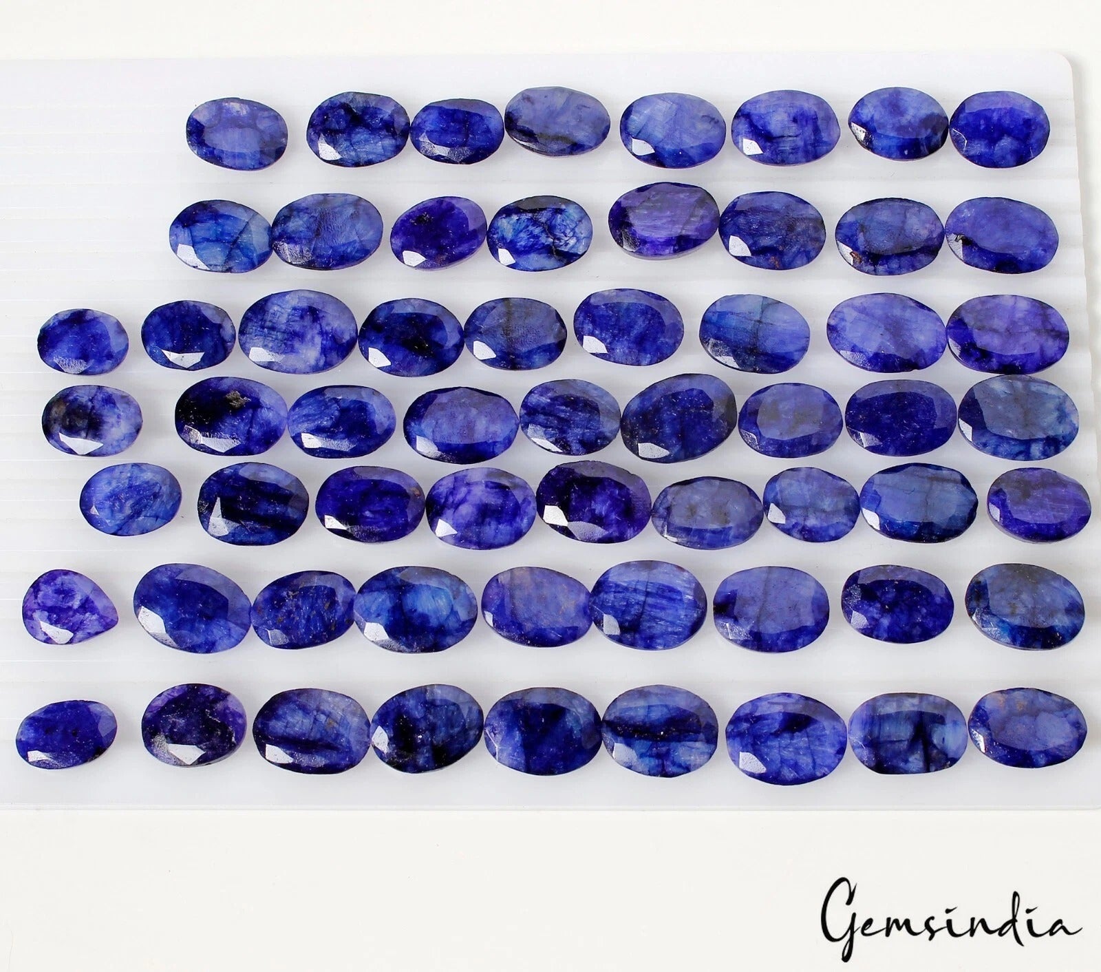 650 Cts Natural Blue Beryl 15-19mm Oval Cut Loose Gemstones Lot for jewelry~61Pc