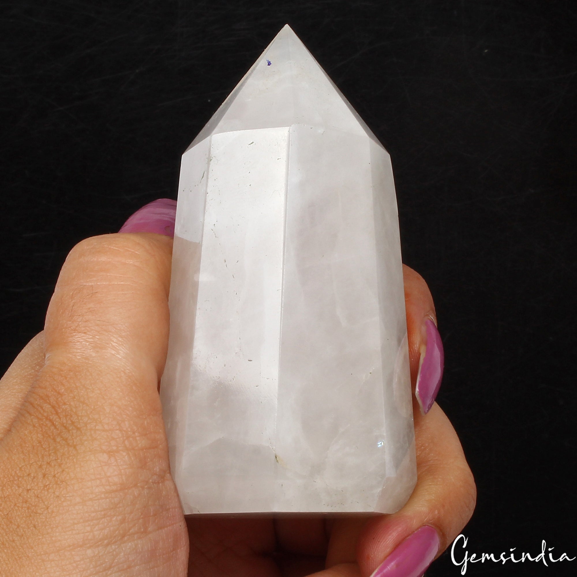 3.3" Natural White Quartz Tower Crystal Point Obelisk Healing Gemstone ~1020 Cts